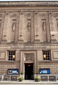 Entrance to the National Library of Scotland.