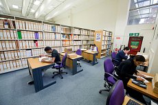 Inside of the library.