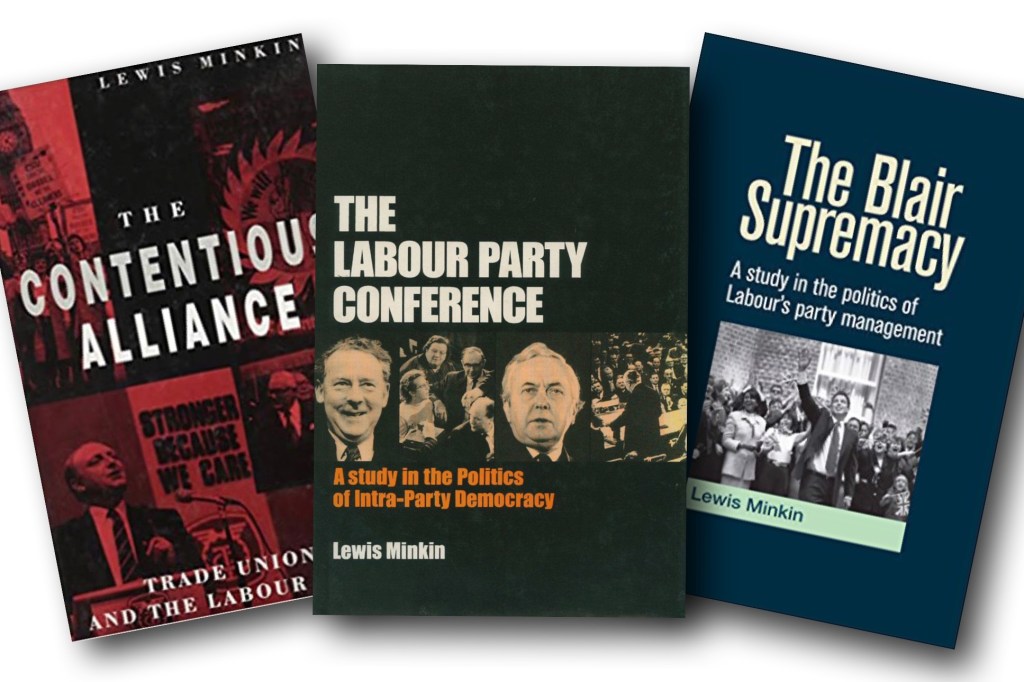 Front covers on Lewis Minkin books.