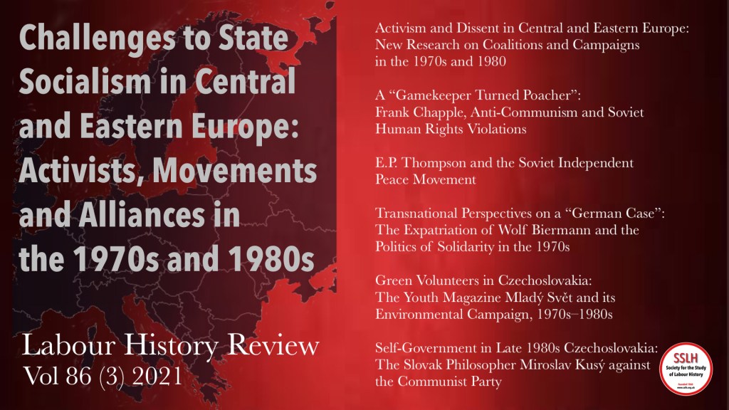 Image of text making clear that this article is part of a themed special issue on challenges to state socialism in eastern and central europe